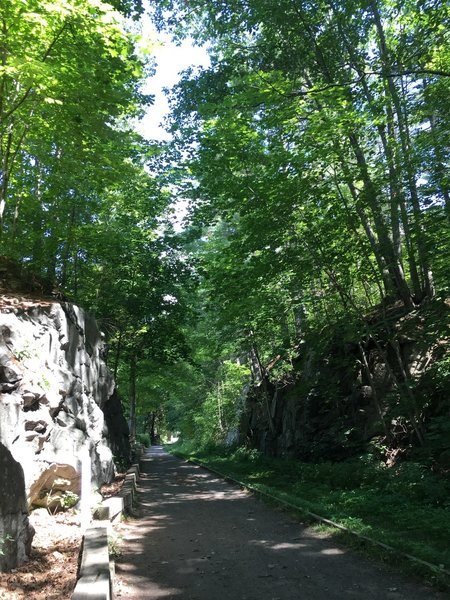 Near the southern end of the trail along the water are some beautiful rock outcroppings.