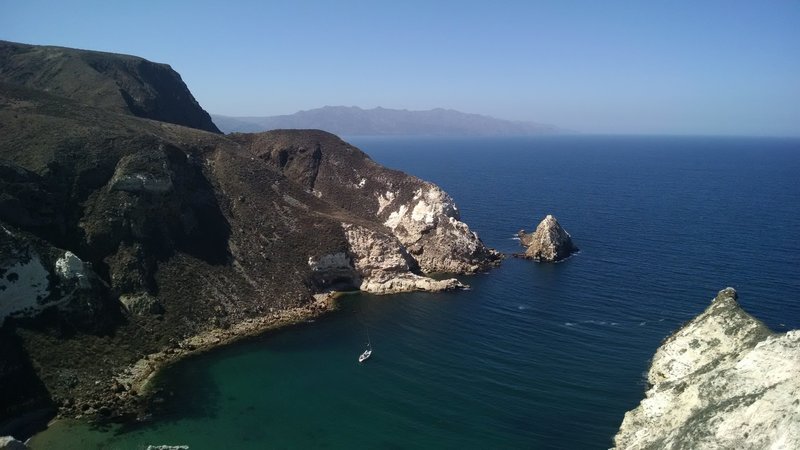 Experience exceptional views of Potato Harbor and the west end of Santa Cruz Island, 16 miles in the distance, from the end of Potato Harbor Road.