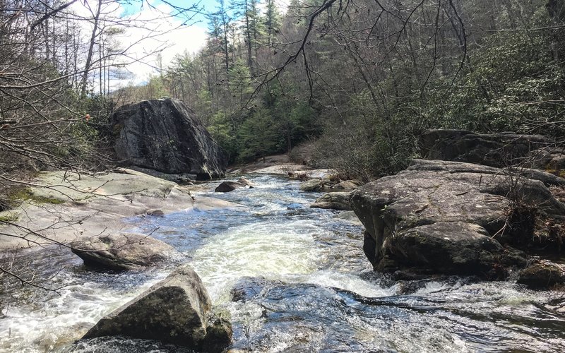 Beautiful boulders add to the creek's beauty.