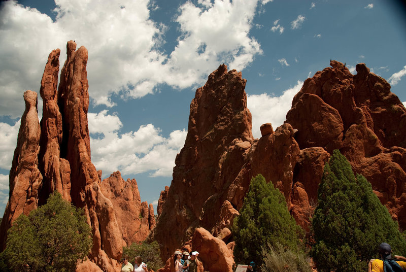 The Three Graces (left) and Cathedral Spires (right) are available to view in detail right from the trail.