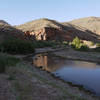 June means decent waterflow in the Virgin River near Cedar Pocket.