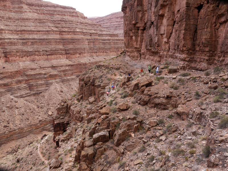 Hikers ascend the Honaker Trail.