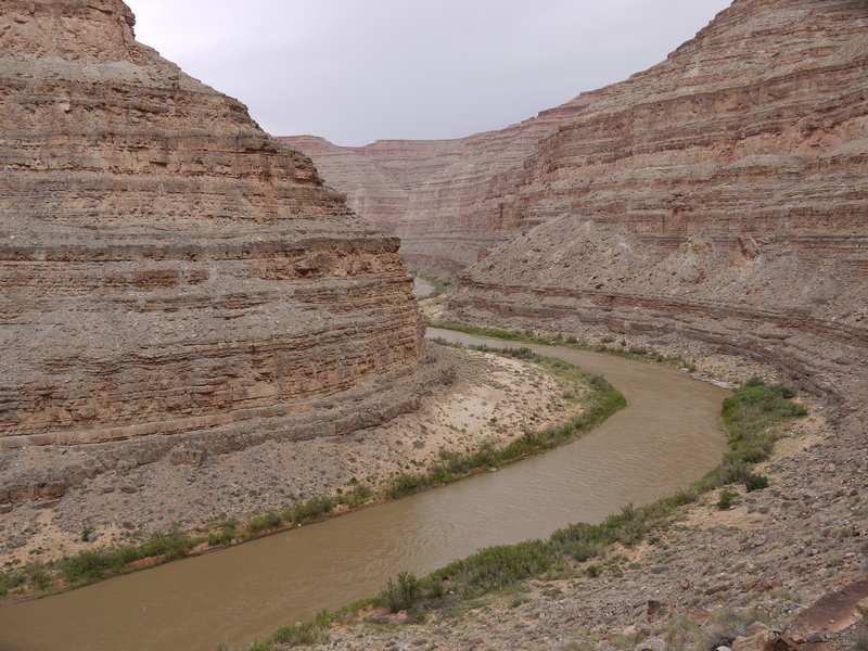 The San Juan River looks beautiful from the Honaker Trail.