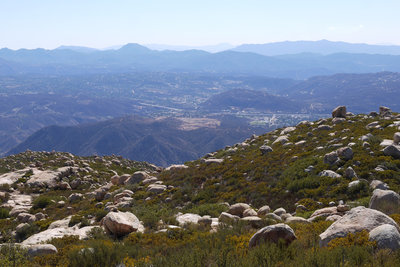 Enjoy this view to the southwest from the top of El Cajon Mountain.