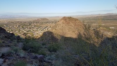 Midway up the gulch on Westwing Mountain Trail, be sure to turn around and enjoy the expansive views!