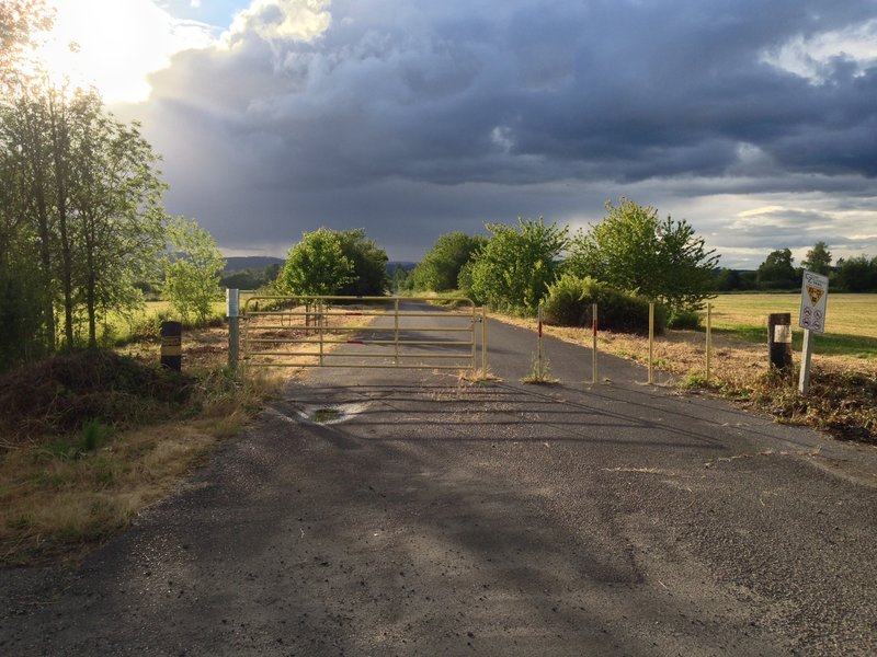 In its first portion, the Crown Zellerbach Trail travels between Chapman Landing and Scappoose.