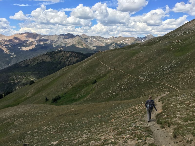 Coming down from the summit of Mt. Ida, we make our way off into the horizon.