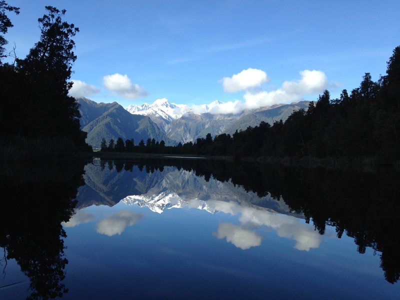 Double view of Mount Cook.