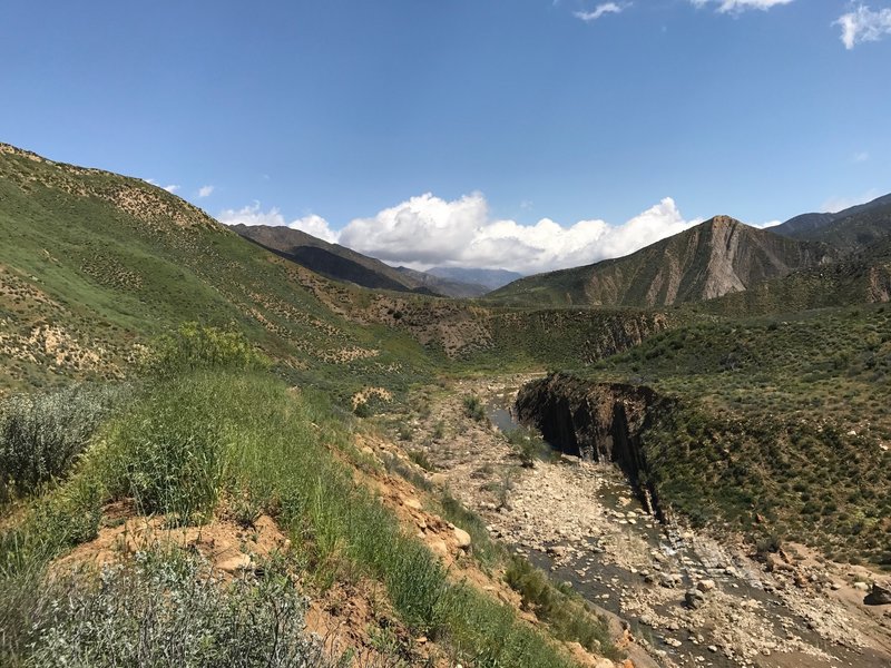 Enjoy great views on the way to Willett along the Sespe River Trail.