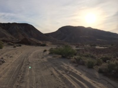 Approaching the opening to Sin Nombre Canyon.