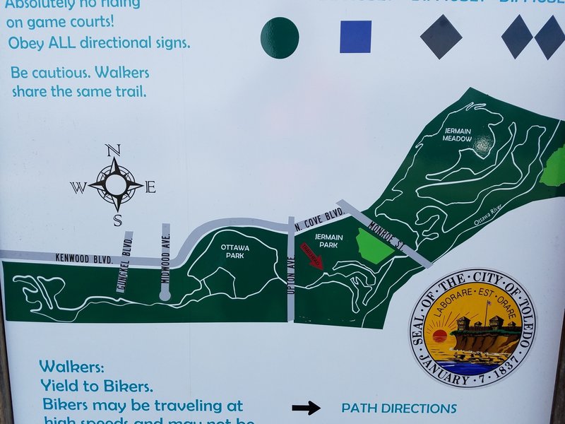 The map is posted at the trailhead.