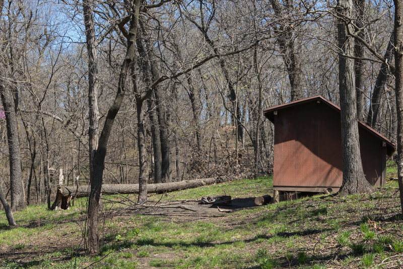 This is one of the Adirondack shelters in Indian Cave State Park.