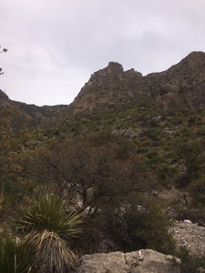 A ways into the climb, it seems like the cliffs around you continue to tower high above.