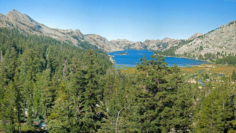 Emigrant Lake is a beautiful sight from the Huckleberry Trail.