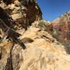 This passage on the Hidden Canyon Trail looks scarier than it is.