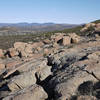 Enjoy a rocky view from the Mt. Gower Trail.