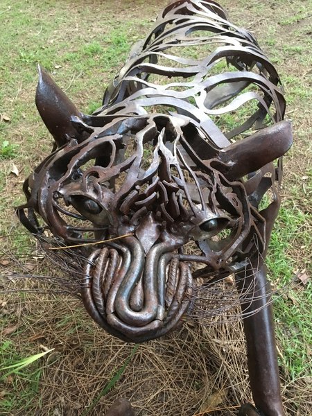 Sculptures make for curious companions outside the Coal Loader.