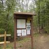 The trailhead is marked by this informative kiosk.