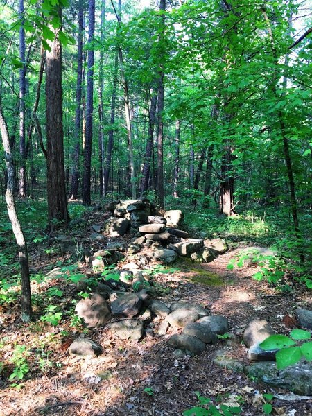 Foundation to an old chimney.