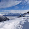 A winter outing on Bird Ridge - looking across Turnagain Arm at Mount Alpenglow.