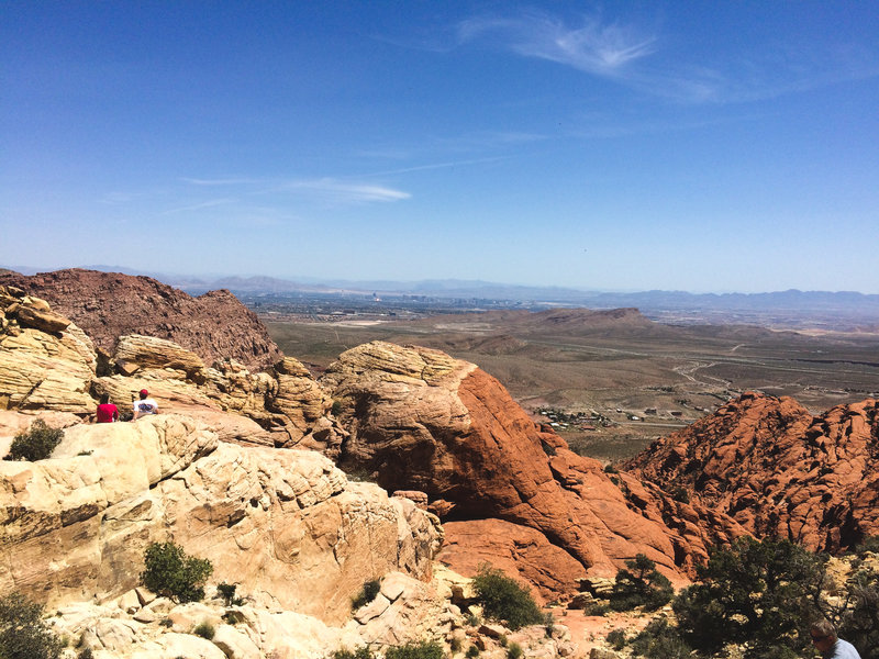 Looking out over the city of Las Vegas.