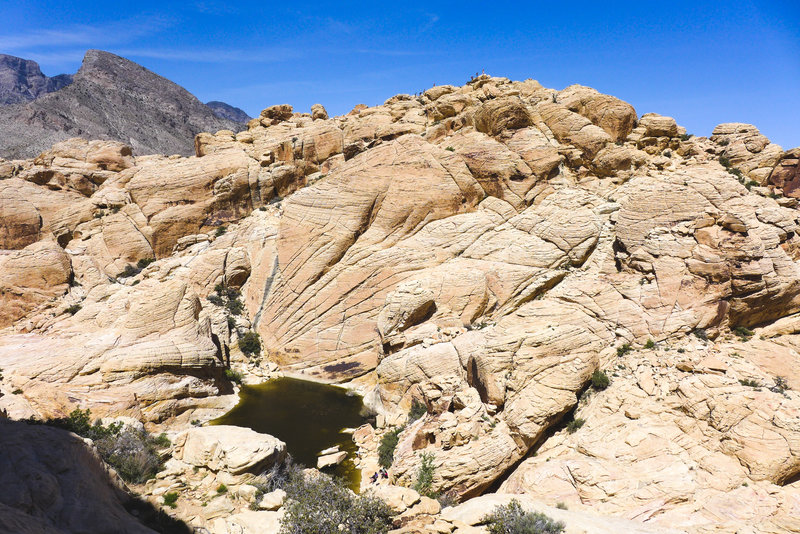 As seen on the hill top, scrambling is endless at the Calico Tanks.