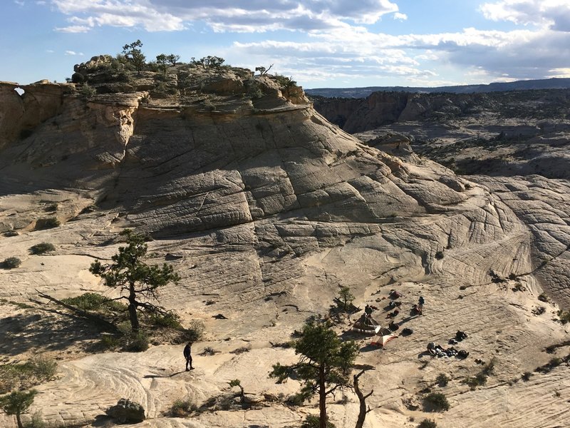 Camp at the edge of Death Hollow.