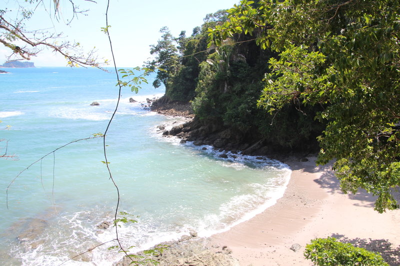 A small beach before reaching Playa Manuel Antonio.