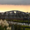 The  bridge over the marsh in Surf City and the walking bridge from Soundside parke in Surf City, NC.