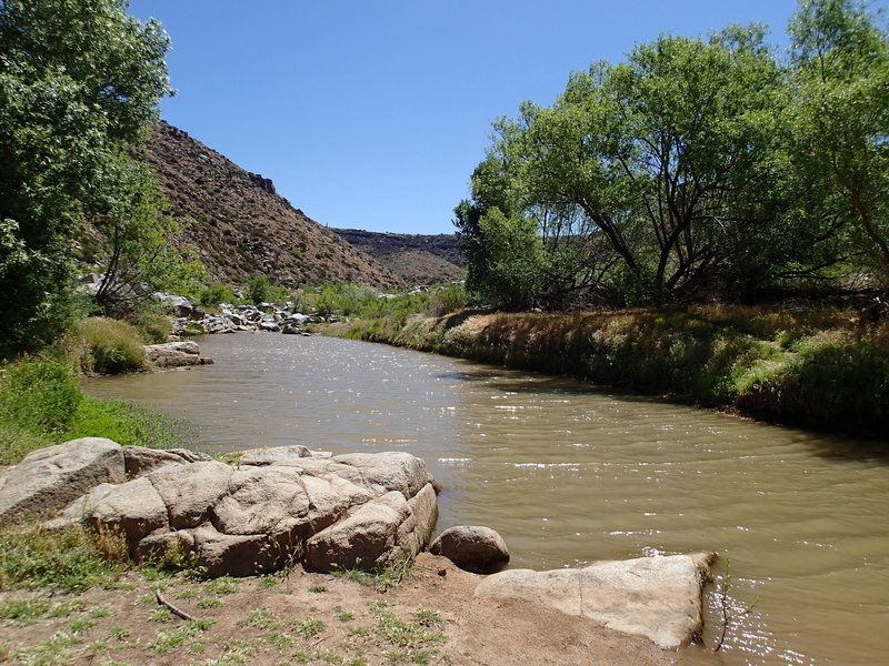 Water flows toward the right fork of Badger Spring.