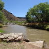 Water flows toward the right fork of Badger Spring.