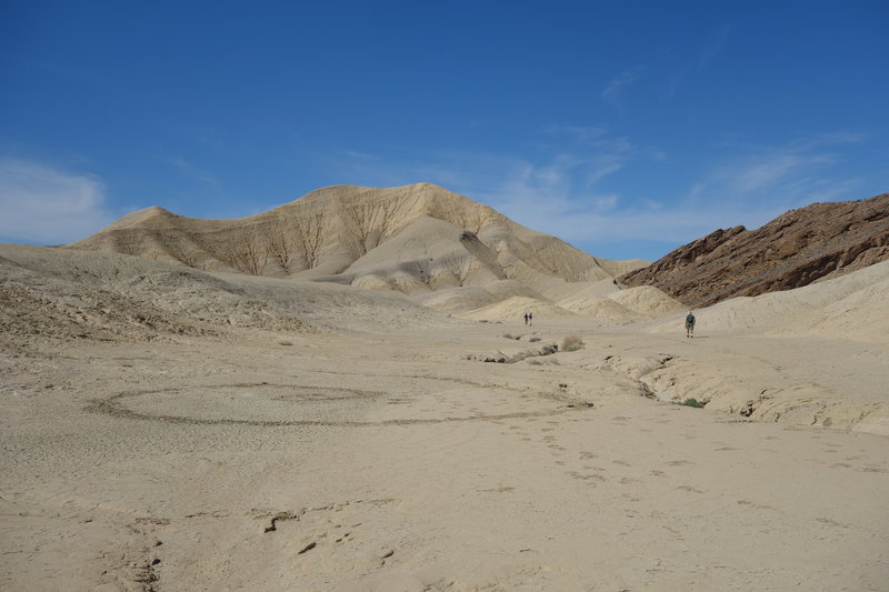 A spiral spins in the Anza-Borrego Desert behind the Elephant Knees.