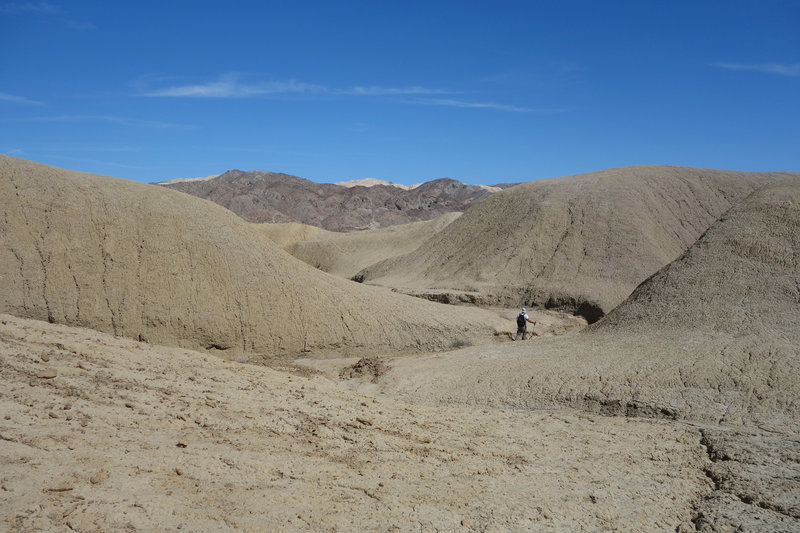 Hike through washes and mud hills to finish the Elephant Knees.