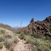 Peralta Canyon and Weavers Needle pose for a photo.