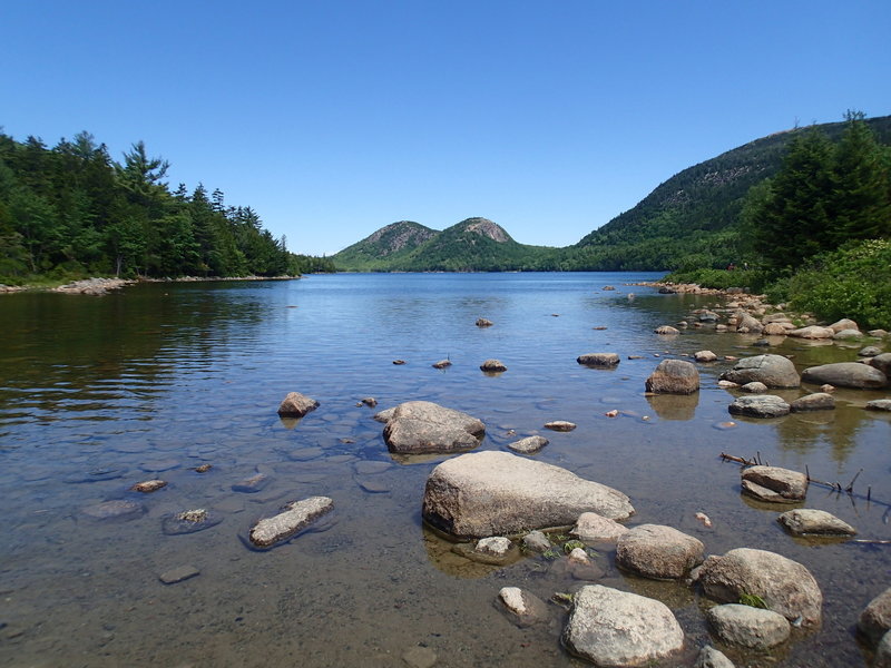 Jordan Pond is gorgeous from its southern end.