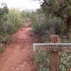 The start of the trail is well marked by this sign.
