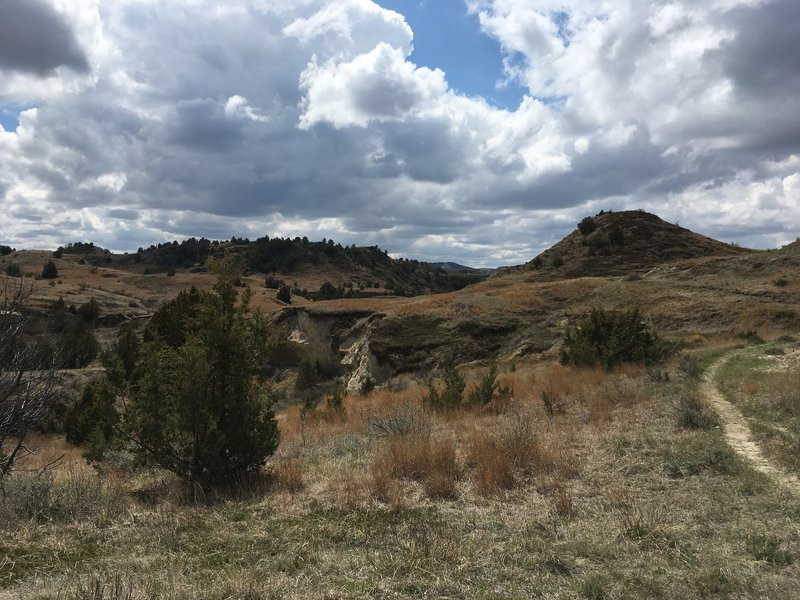 Enjoy this dramatic view along the Badlands Spur.