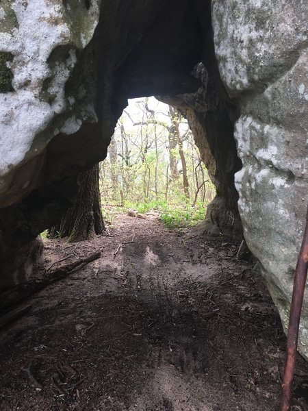 Great rock formations abound along this section of the Cumberland Trail.