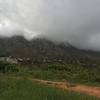 Chapmans Peak in the clouds.