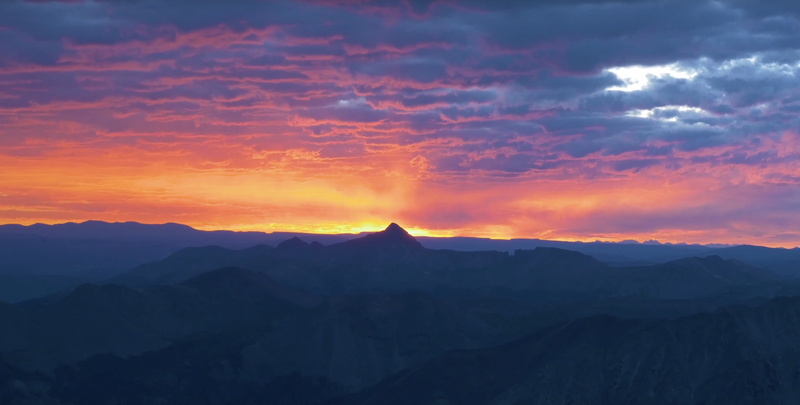 Sunrise from Windom Peak.