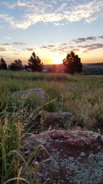 Sunrise view on the Homestead Trail.