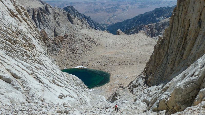 Gorgeous views abound while climbing Mt. Whitney's Mountaineer's Route.