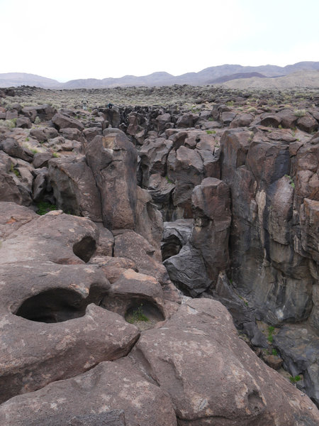 The "goblin" of Fossil Falls awaits his next visitor.