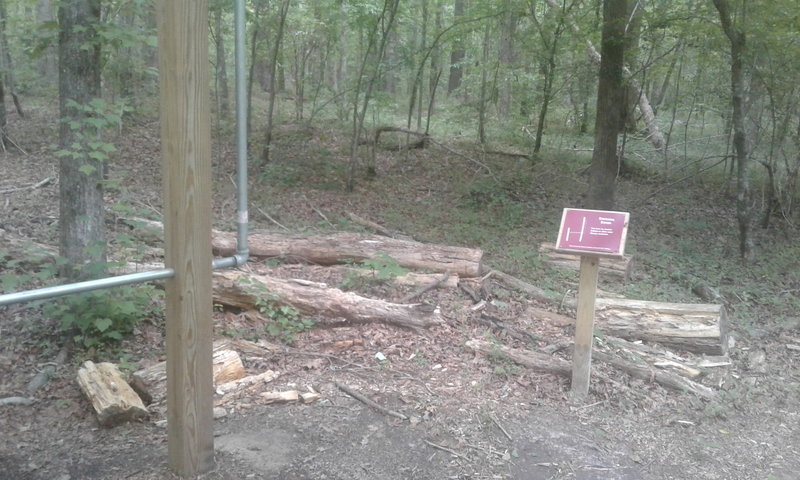 This is just one of the 11 fitness stations along the route.