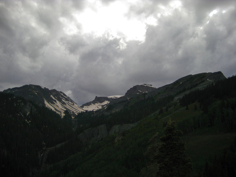 Whitehouse Mountain stands above the headwaters of Oak Creek, where a lost mining lode is said to exist.