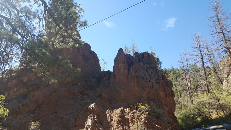 These interesting rocks greet you at the trailhead.