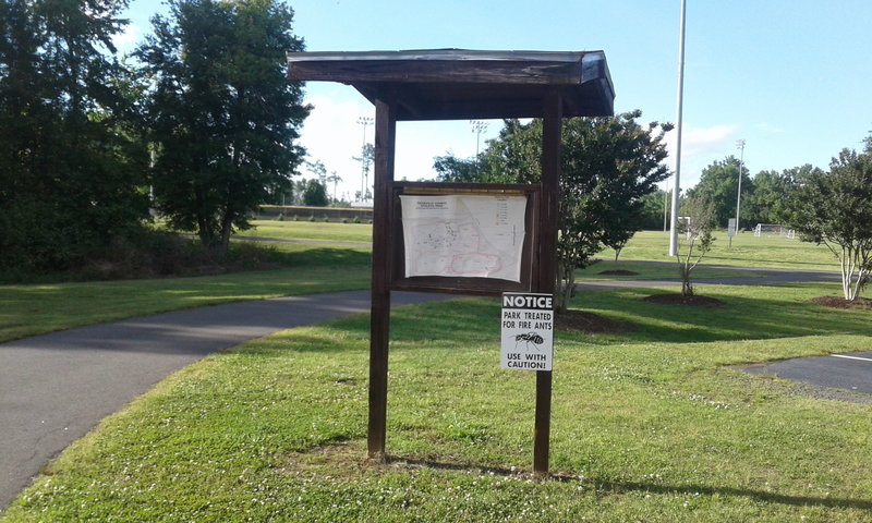 The trail to the soccer field is straightforward. Watch out for fire ants!