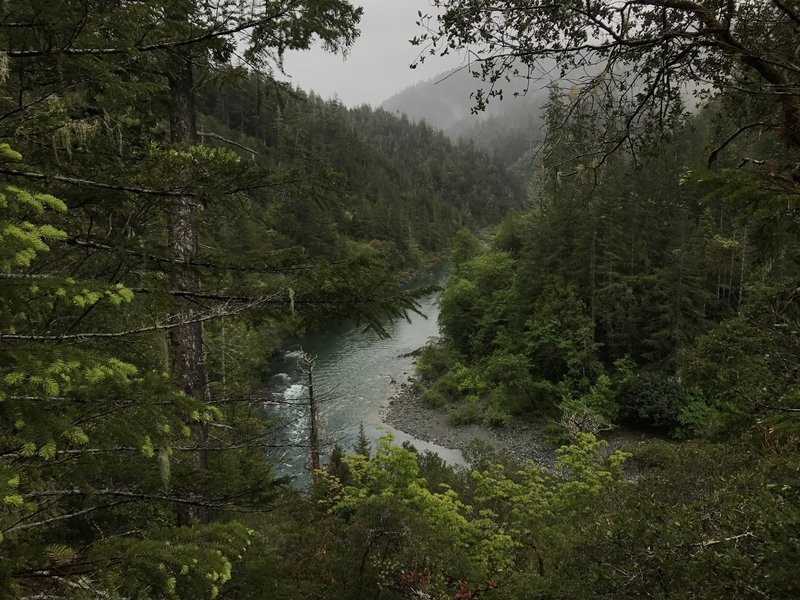 Enjoy awesome views of the South Fork Smith River from the Craigs Creek Trail.