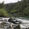 The South Fork Smith River joins with Craigs Creek at the end of the trail.