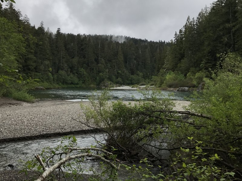 The confluence of Mill Creek and the Smith River is a beautiful scene.